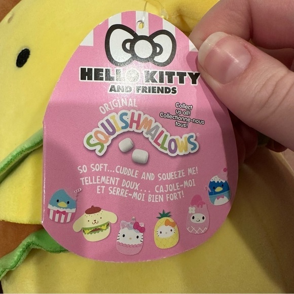 NWT Squishmallow | Sanrio pompompurin hamburger 7” - Picture 3 of 10
